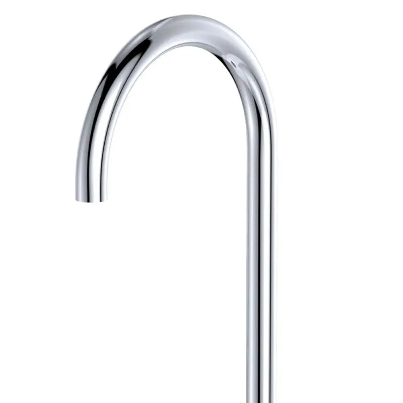 Kaya Gooseneck Floor Mounted Bath Outlet, Chrome fienza