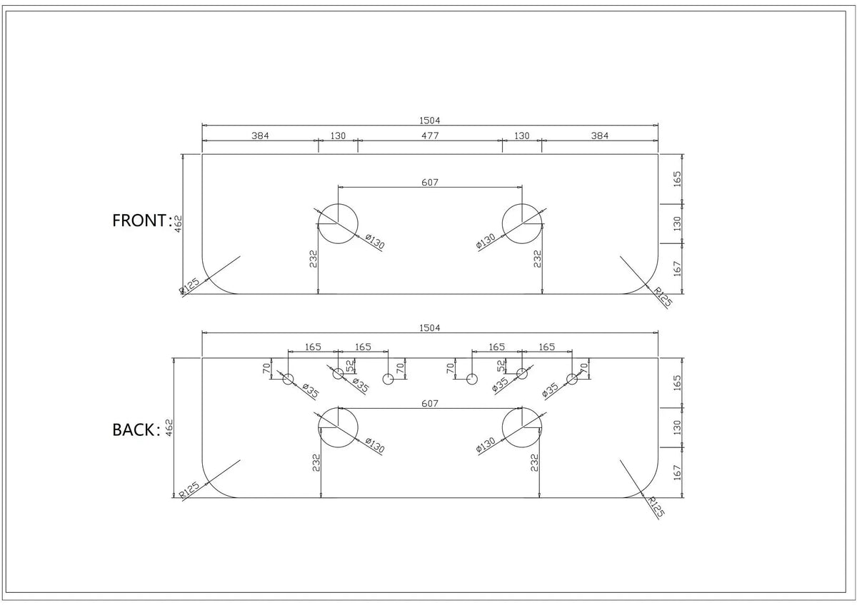 Rome 1500mm Wall-Hung Cabinet - Matt Black mercioaustralia
