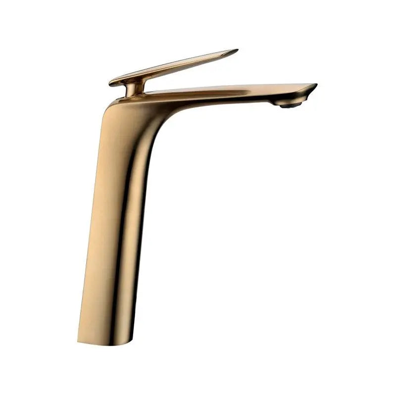 Bellino Brushed Yellow Gold Tall Basin Mixer Aquaperla