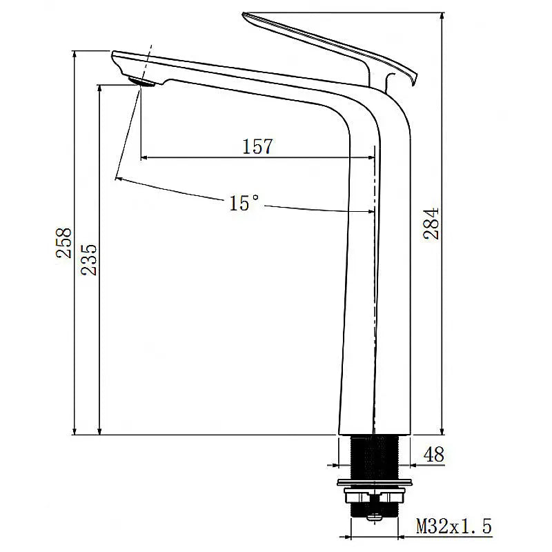 ESPERIA - Black Basin Mixer Aquaperla