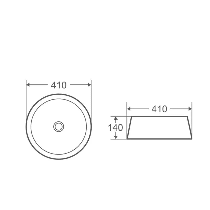 Trier 75 Counter-Top Round Basin - Bronze with Art Matt Black mercioaustralia