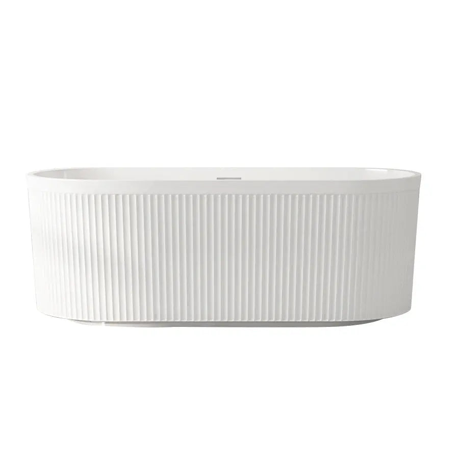 Tyler Freestanding Fluted Bathtub – Gloss White mercioaustralia