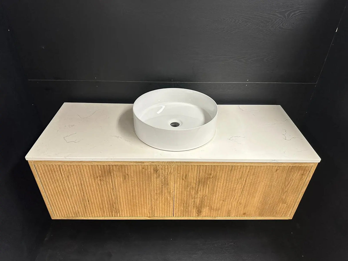 Bellevue PVC Wall Hung Vanity 1200mm (Single Bowl/Double Bowl) (Prime Oak) Poseidon