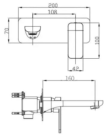IVANO - Black Spout Mixer Aquaperla