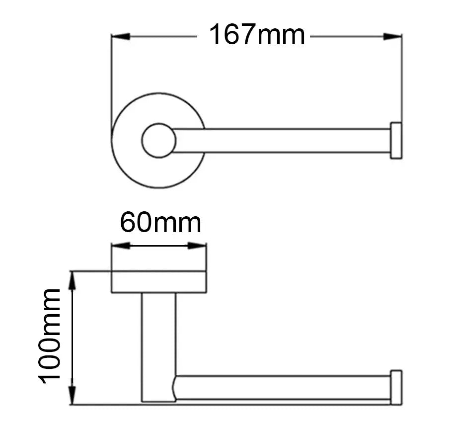 LUCID PIN - Gunmetal Toilet Paper Holder Aquaperla