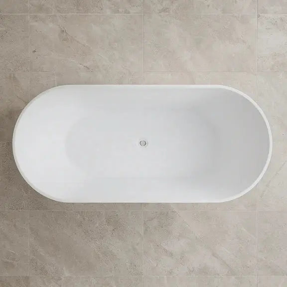 Oval Fluted Freestanding Bath 1700X800X580MM Poseidonbk