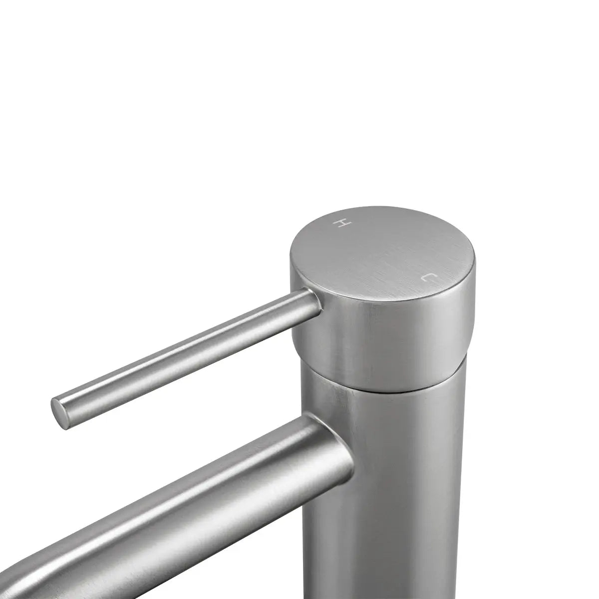 LUCID PIN - Brushed Nickel Basin Mixer Aquaperla