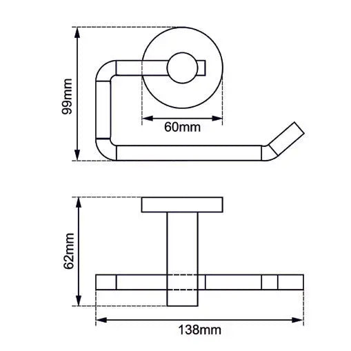 LUCID PIN - Brushed Nickel Toilet Paper Holder Aquaperla