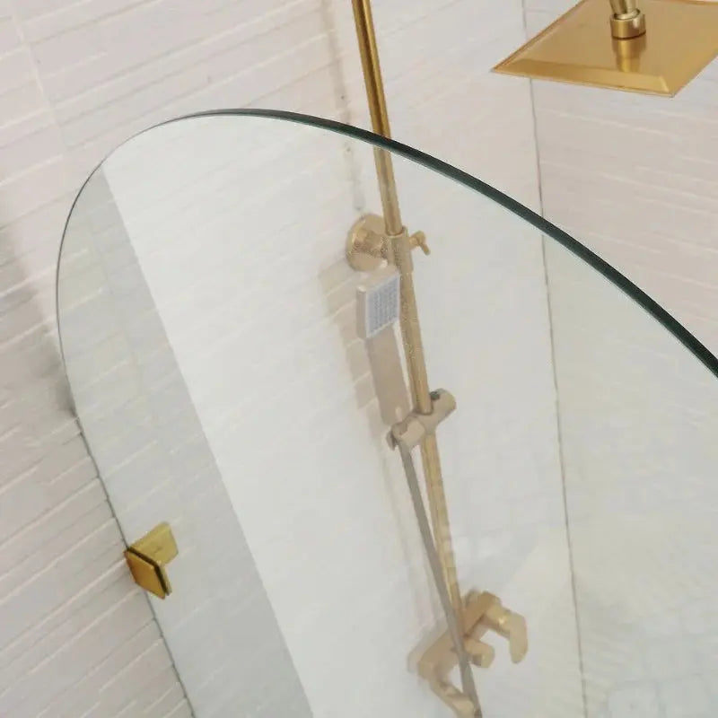 Frameless Clear Arched Fixed Panel Shower Screen ozcovey