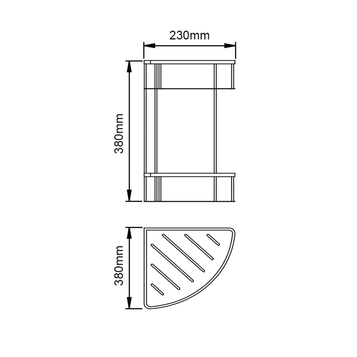 IVANO - Chrome Stainless Steel Shelf Aquaperla