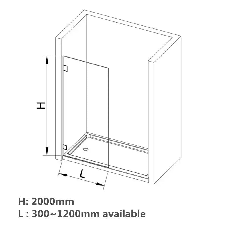 10MM Frameless Fixed Panel Shower Screen ozcovey