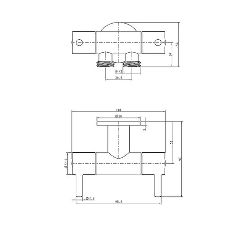 Chrome Tap for Toilet and Bidet Aquaperla
