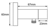Bathroom Square Chrome 1/4 Turn Washing Machine Stop Tap(One Piece) Aquaperla