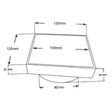120x120mm Gunmetal Tile Insert Drain Aquaperla