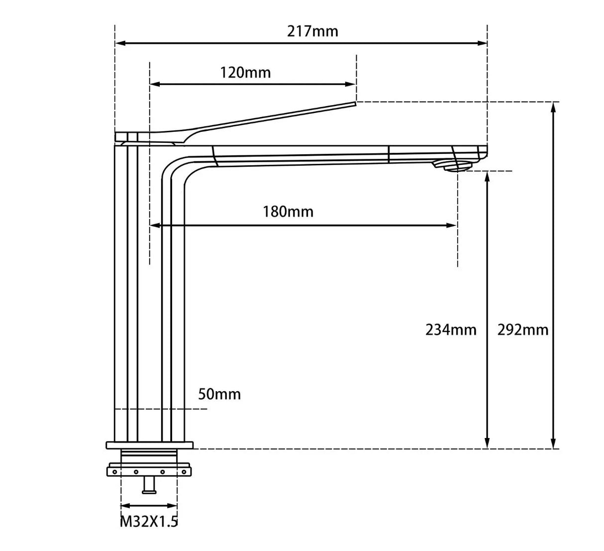 RUSHY - Black Basin Mixer Aquaperla
