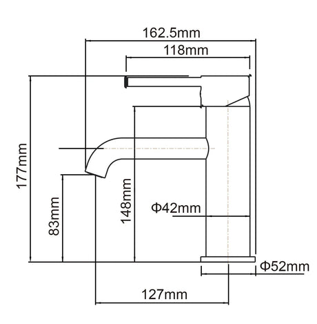 LUCID PIN - Brushed Brass Basin Mixer Aquaperla
