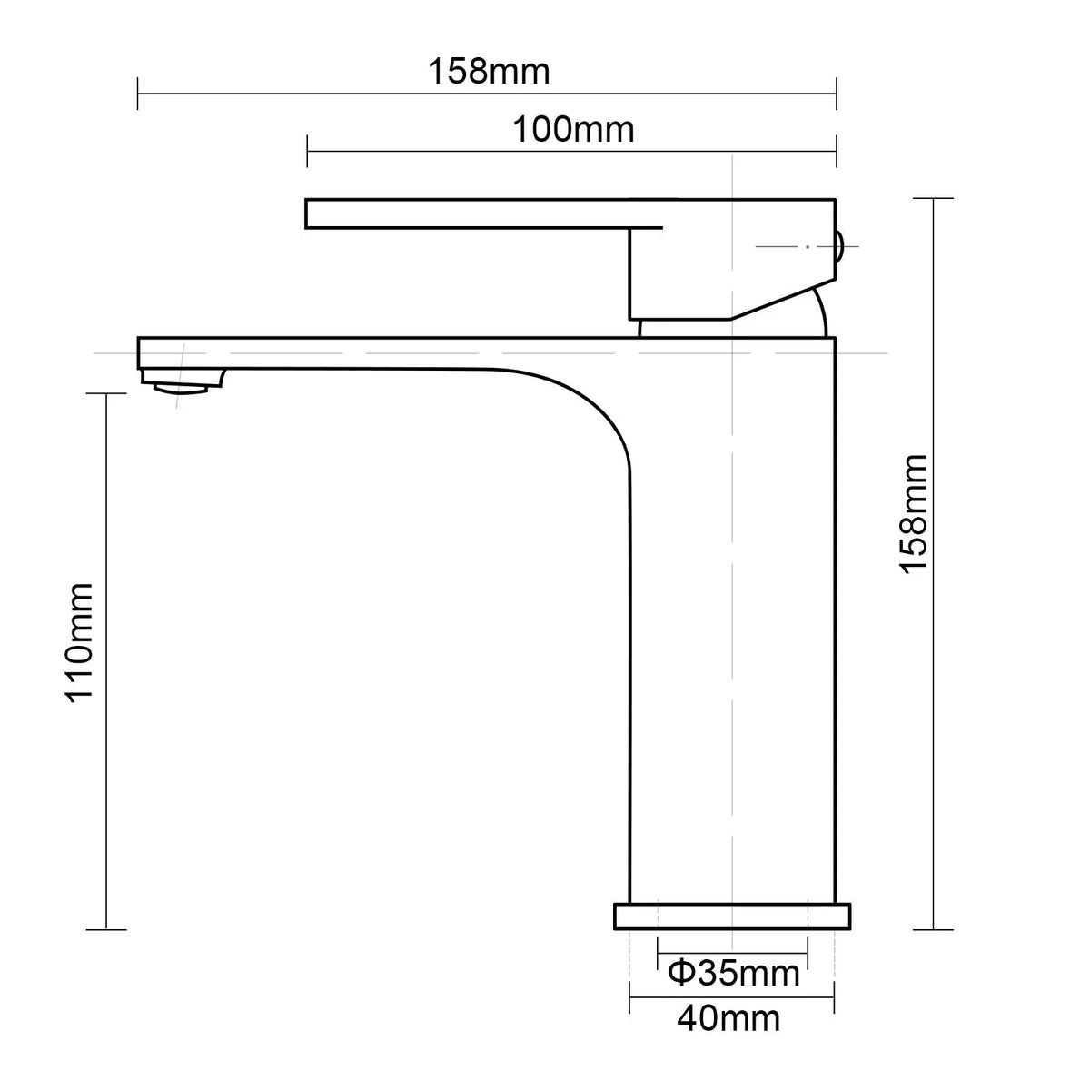 IVANO - Black Basin Mixer Aquaperla