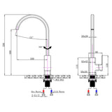 IVANO - Black Standard Kitchen Mixer Aquaperla