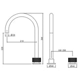 MOON - Brushed Nickel Swivel Basin Mixer Aquaperla