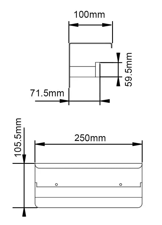 IVANO - Black Toilet Paper Holder Aquaperla