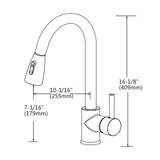 Chrome Pull Out Kitchen Mixer Aquaperla