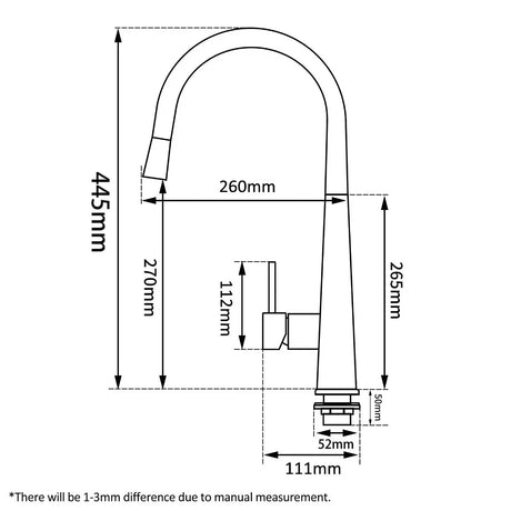 Chrome Pull Out Kitchen Mixer Aquaperla