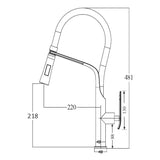Chrome Pull Out Kitchen Mixer Aquaperla