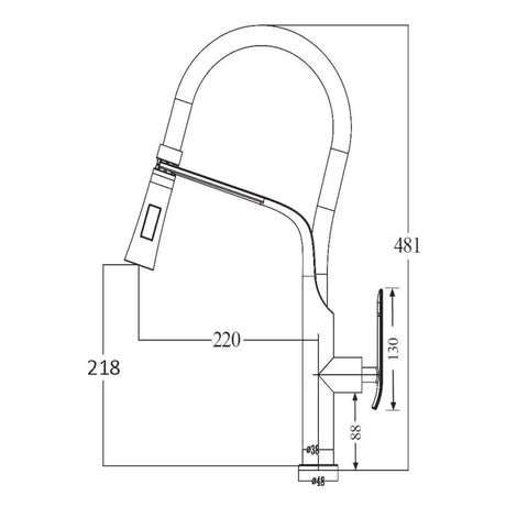 Chrome Pull Out Kitchen Mixer Aquaperla