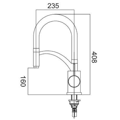 Chrome Standard Kitchen Mixer Aquaperla