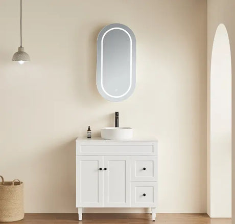 Olivia LED Mirror Cabinet 450X900X155mm Poseidonbk