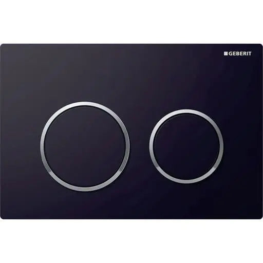 Geberit Kappa21 Flush Plate – Black Finish, Chrome Trim mercioaustralia
