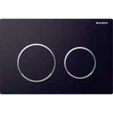 Geberit Kappa21 Flush Plate – Black Finish, Chrome Trim mercioaustralia