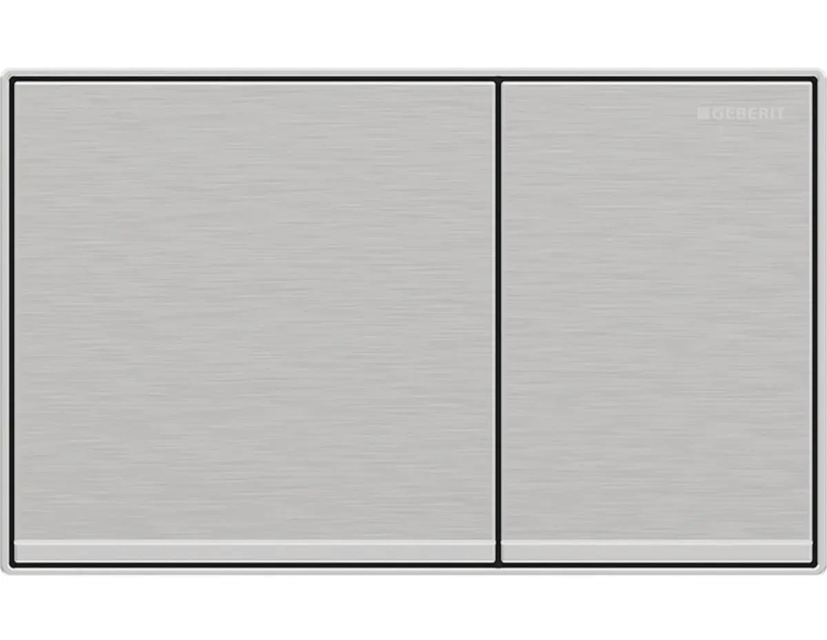 Geberit Sigma60 Dual Flush Plate  – Brushed Chrome Finish, Chrome Trim mercioaustralia