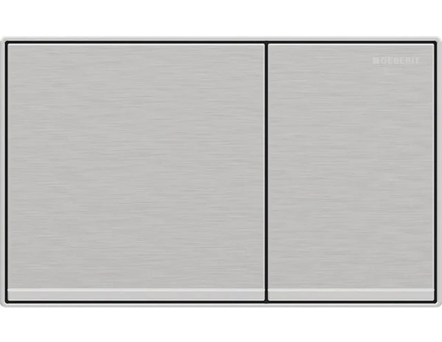 Geberit Sigma60 Dual Flush Plate  – Brushed Chrome Finish, Chrome Trim mercioaustralia