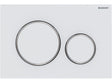 Geberit Sigma20 Flush Plate –  Matt White Finish, Chrome Trim mercioaustralia