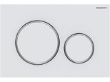 Geberit Sigma20 Flush Plate –  Matt White Finish, Chrome Trim mercioaustralia