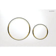 Geberit Sigma20 Flush Plate – White Finish, Gold Trim mercioaustralia