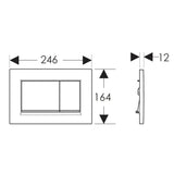 Geberit Sigma30 Flush Plate - Matt White Finish, Chrome Trim mercioaustralia