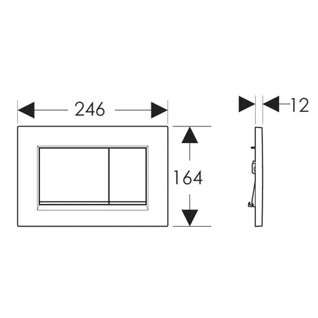 Geberit Sigma30 Flush Plate - Matt White Finish, Chrome Trim mercioaustralia