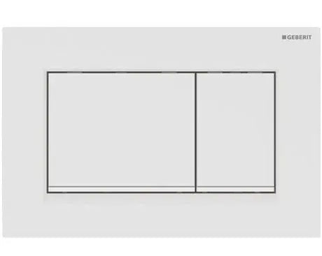 Geberit Sigma30 Flush Plate - Matt White Finish, White Trim mercioaustralia