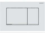 Geberit Sigma30 Flush Plate - Matt White Finish, Chrome Trim mercioaustralia