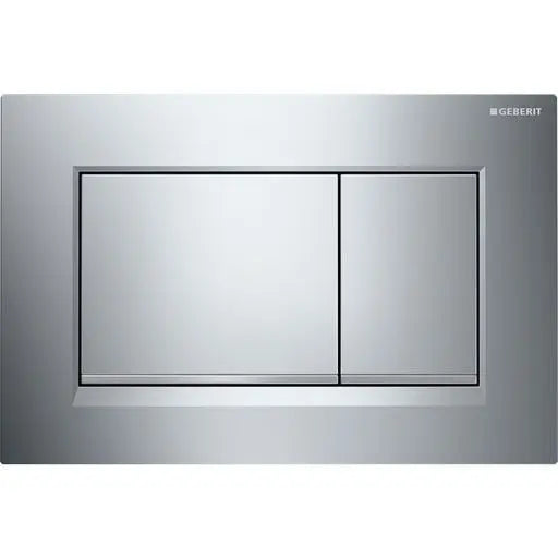 Geberit Sigma30 Flush Plate - Chrome Finish, Matt Chrome Trim mercioaustralia