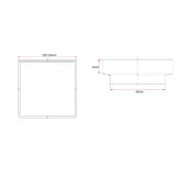 100*100*14mm Gun Metal Ezy Flow Guard Floor Waste Aquaperla