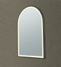 Aura Matte Black Arched Touchless 600 X 900 Framed LED Mirror - Three Light Temperatures Poseidonbk