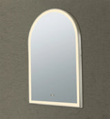 Aura Brushed Nickel Arched Touchless 600 X 900 Framed LED Mirror - Three Light Temperatures Poseidonbk