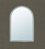 Aura Brushed Nickel Arched Touchless 600 X 900 Framed LED Mirror - Three Light Temperatures Poseidonbk