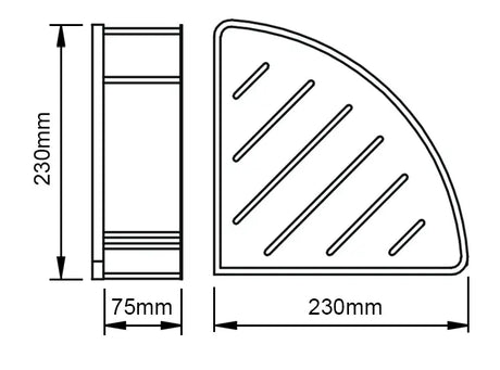 IVANO - Chrome Stainless Steel Shelf Aquaperla