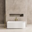 Capri Oval Fluted Freestanding Left Corner Bath 1700X800X580MM Poseidonbk