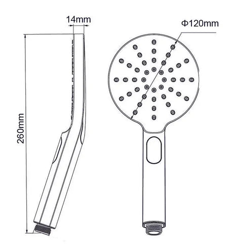 Brushed Brass 3 Functions Handheld Shower Aquaperla
