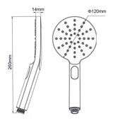 Black 3 Functions Handheld Shower Aquaperla